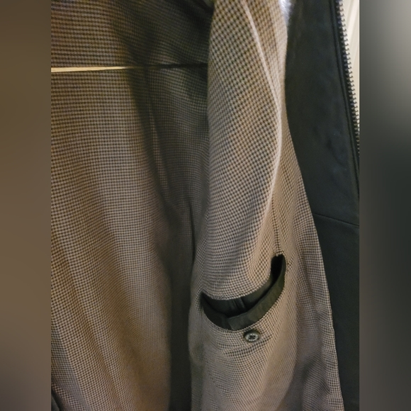 Polo by Ralph Lauren vintage Black Leather Bomber Jacket M - Picture 6 of 6